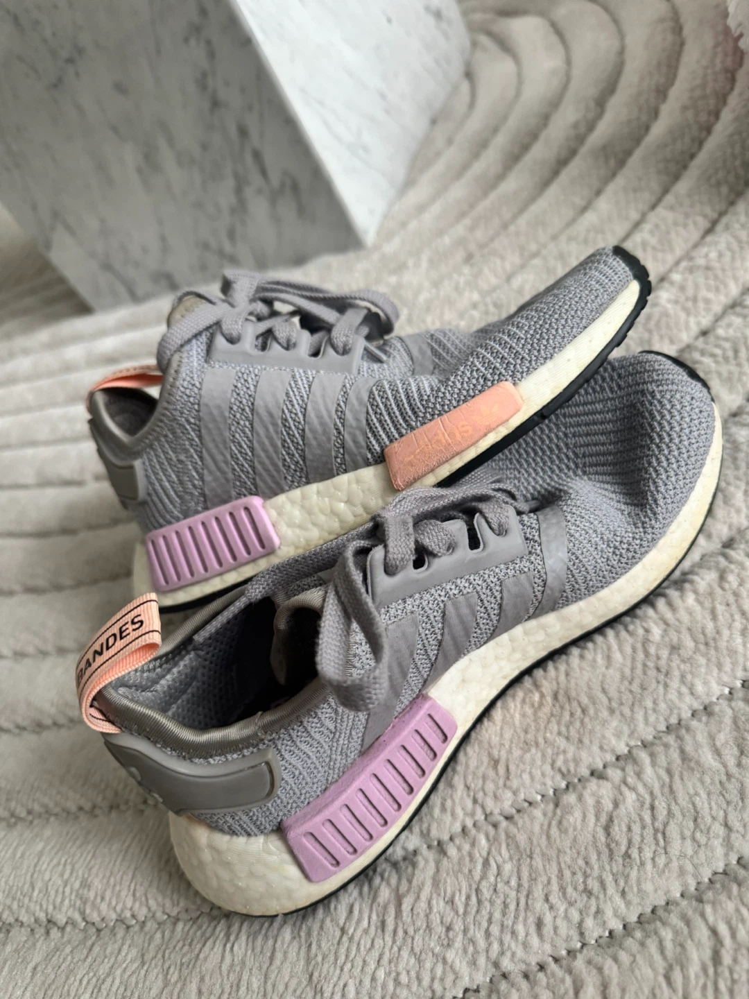 Adidas NMD R1 Grey Pink Women's Shoes - photo 2