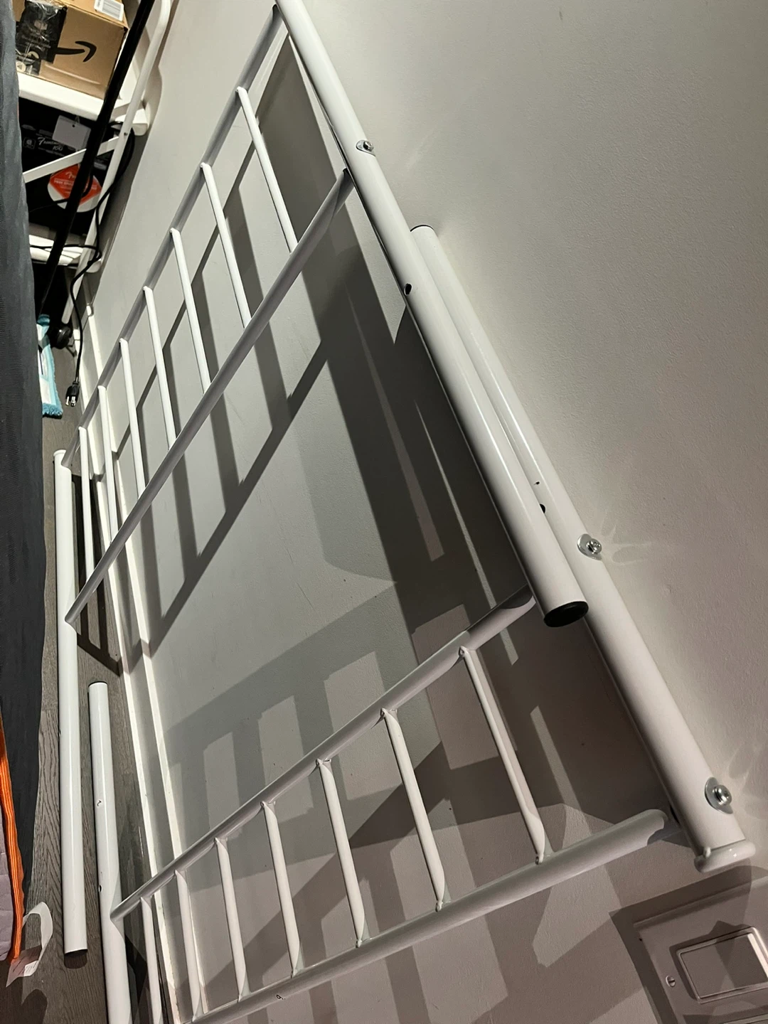 White Metal Twin Bed Frame