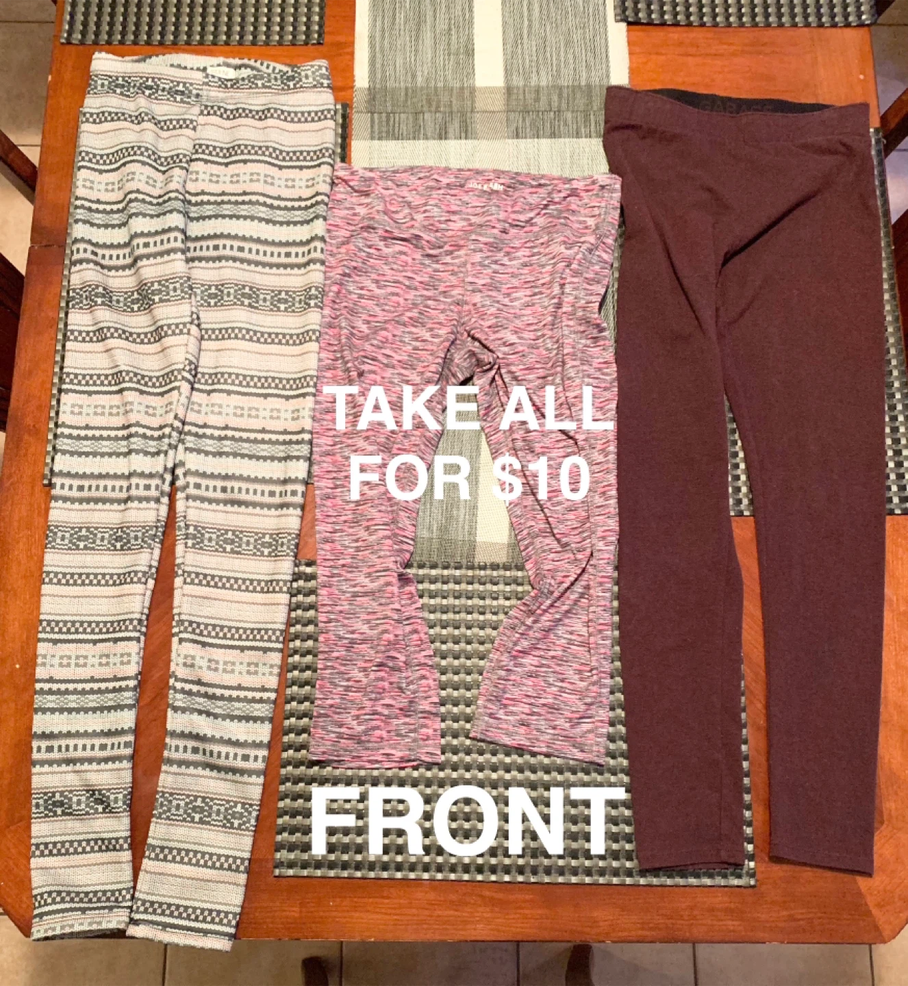 3 Leggings / Tights / Yoga Pants for $10 - small