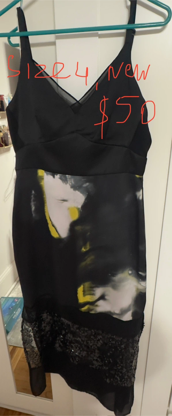 DKNY Mesh & Sequin Paneled Midi Skirt - Size 4 - photo 4