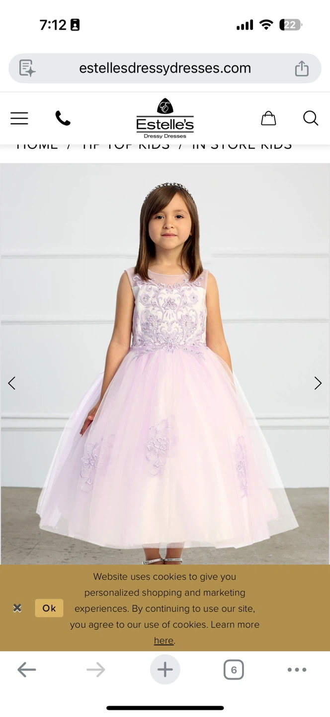 Tip Top Kids Dress Lavender Size 5/6 - photo 3