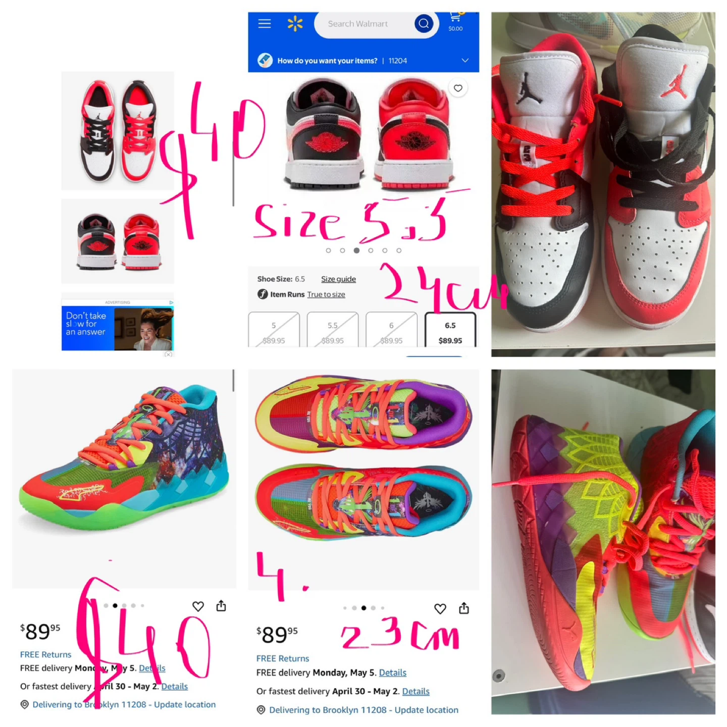 Air Jordan 1 Mid SE Shoes - Size 5.5