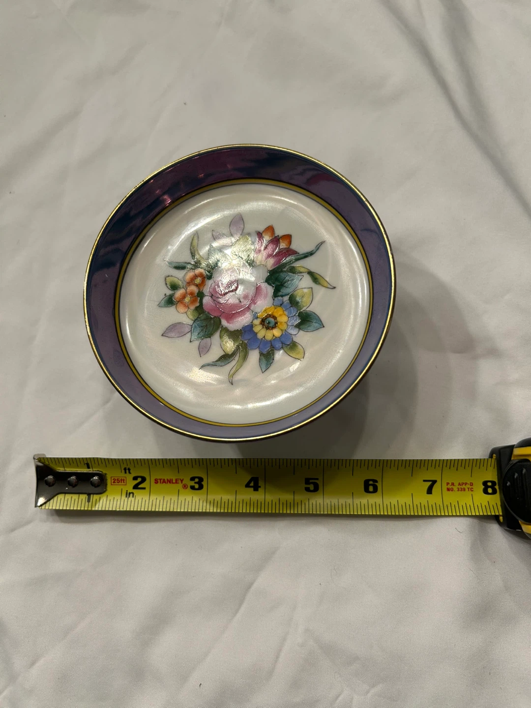 Noritake  Vintage Hand Painted Floral Pedestal Dish - photo 2