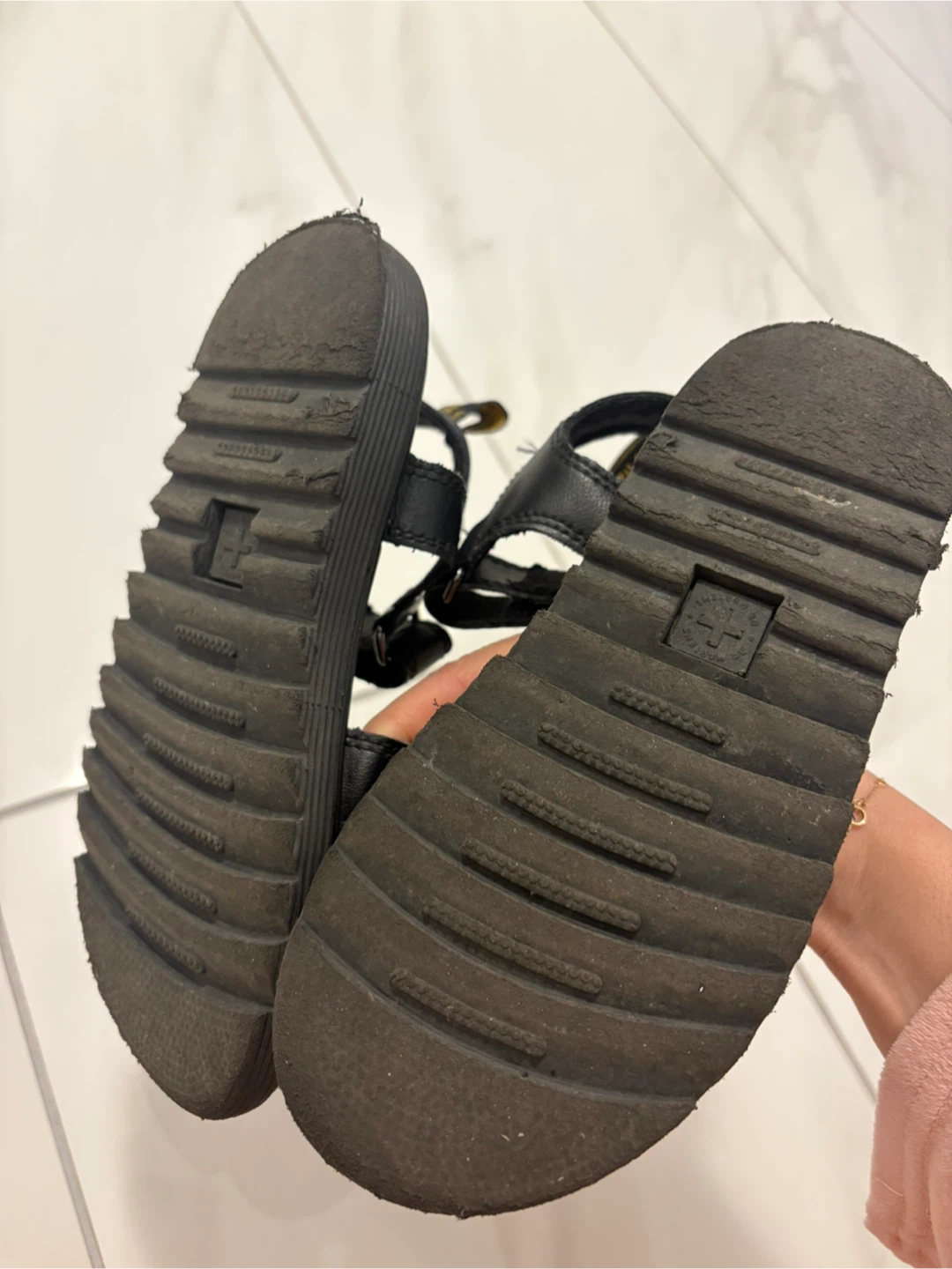 Dr. Martens Black Leather AirWair Strap Sandals - photo 2