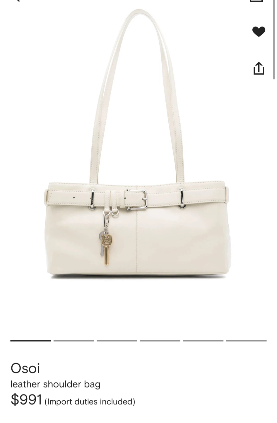 OSOI leather brocle shoulder bag
