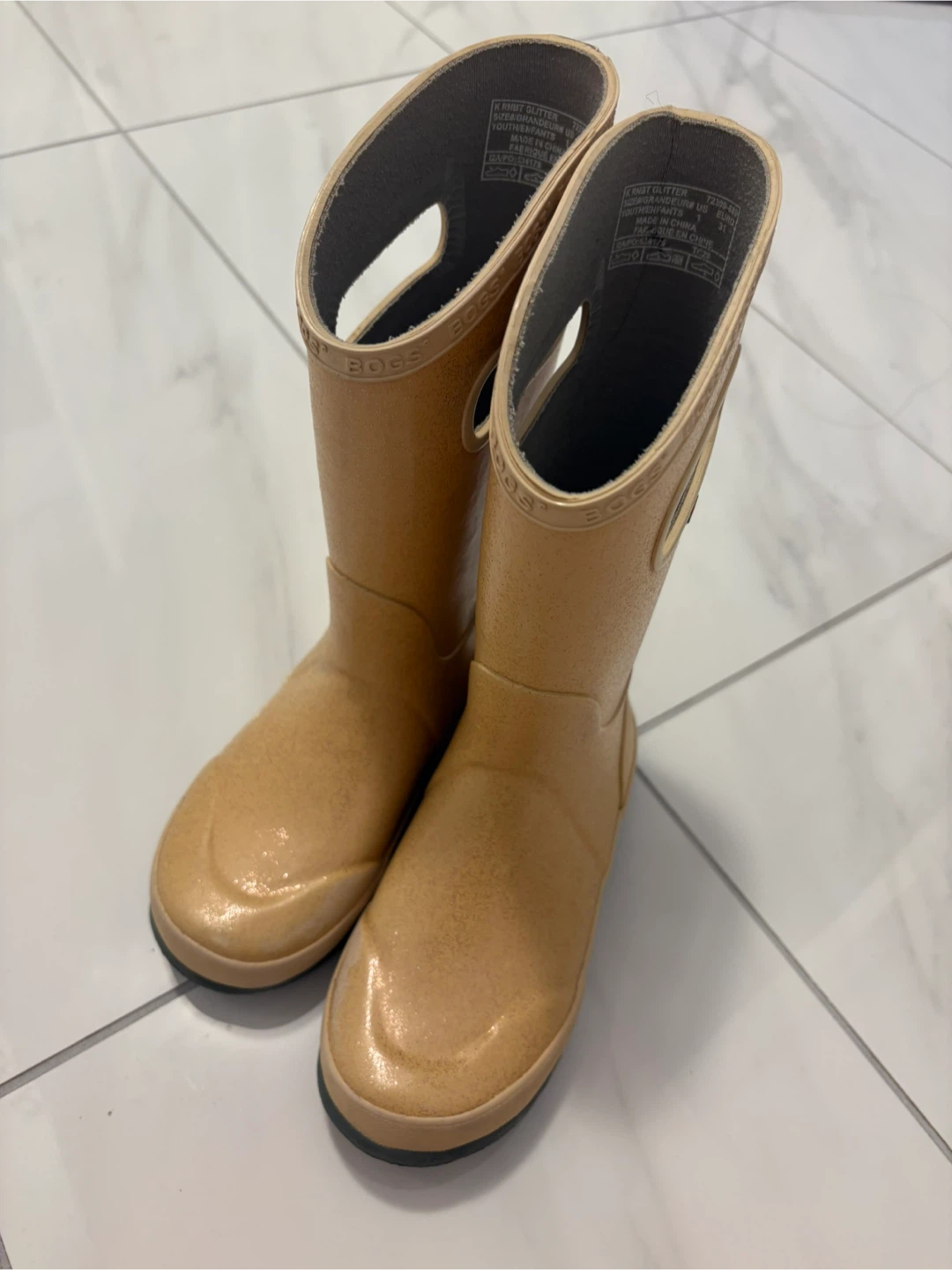 Bogs Glitter Rain Boots - child Size 1