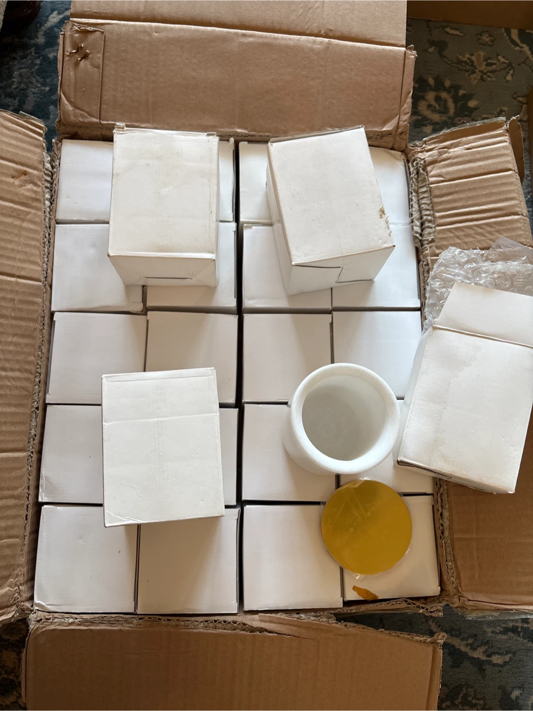 White Marble candle holder/ vessel