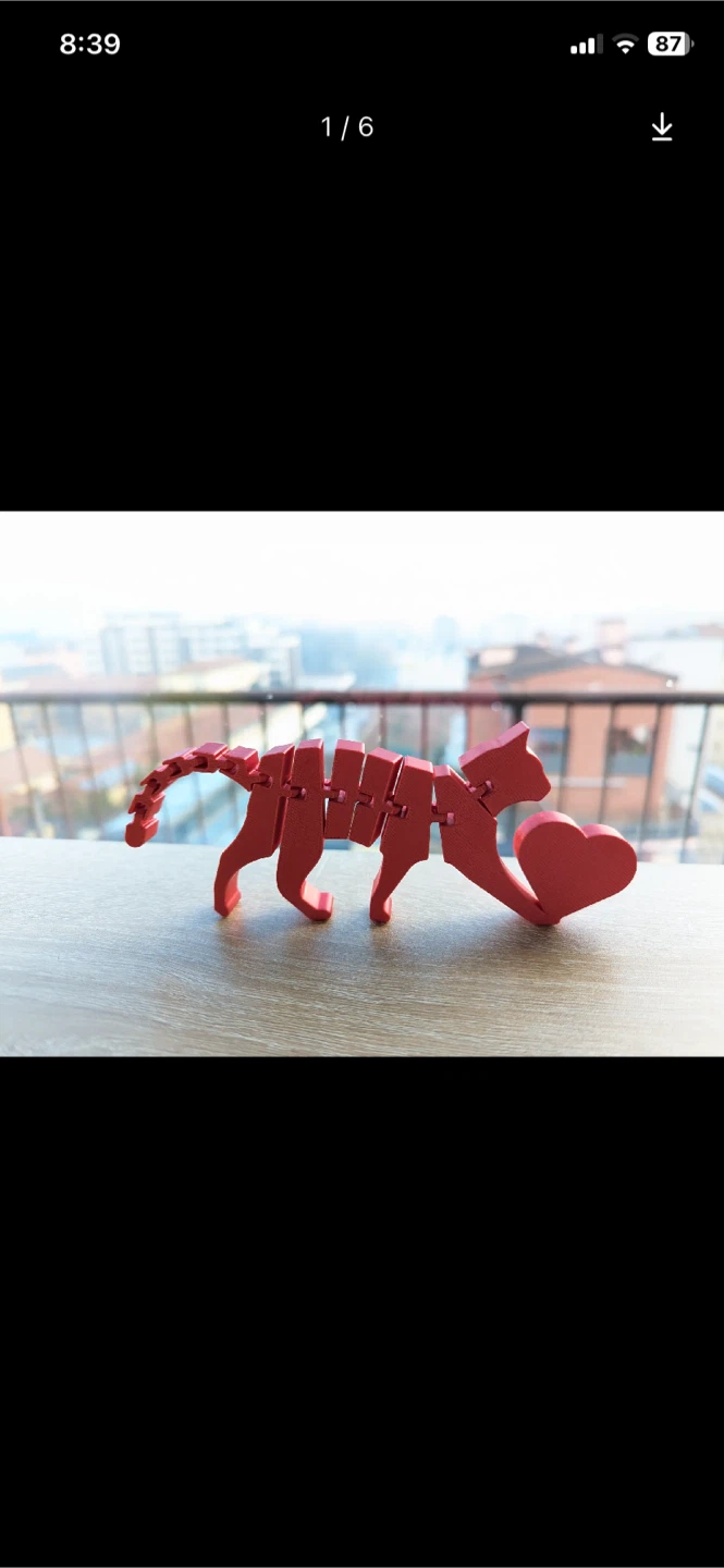 Articulated Cat with Heart - photo 2