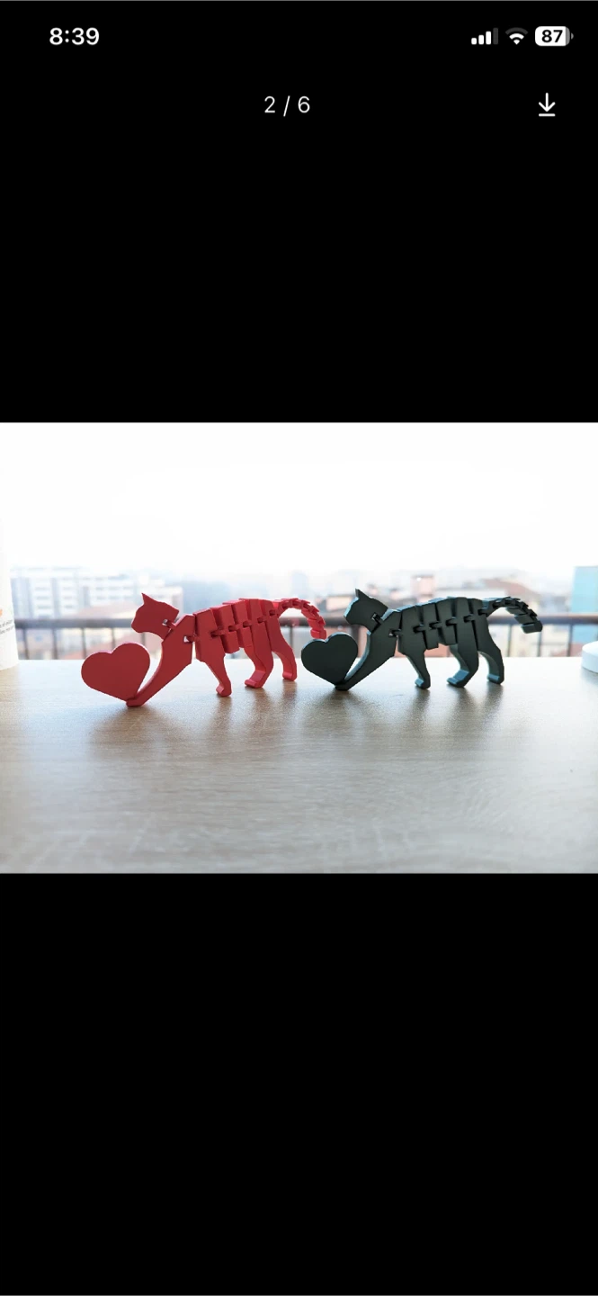 Articulated Cat with Heart