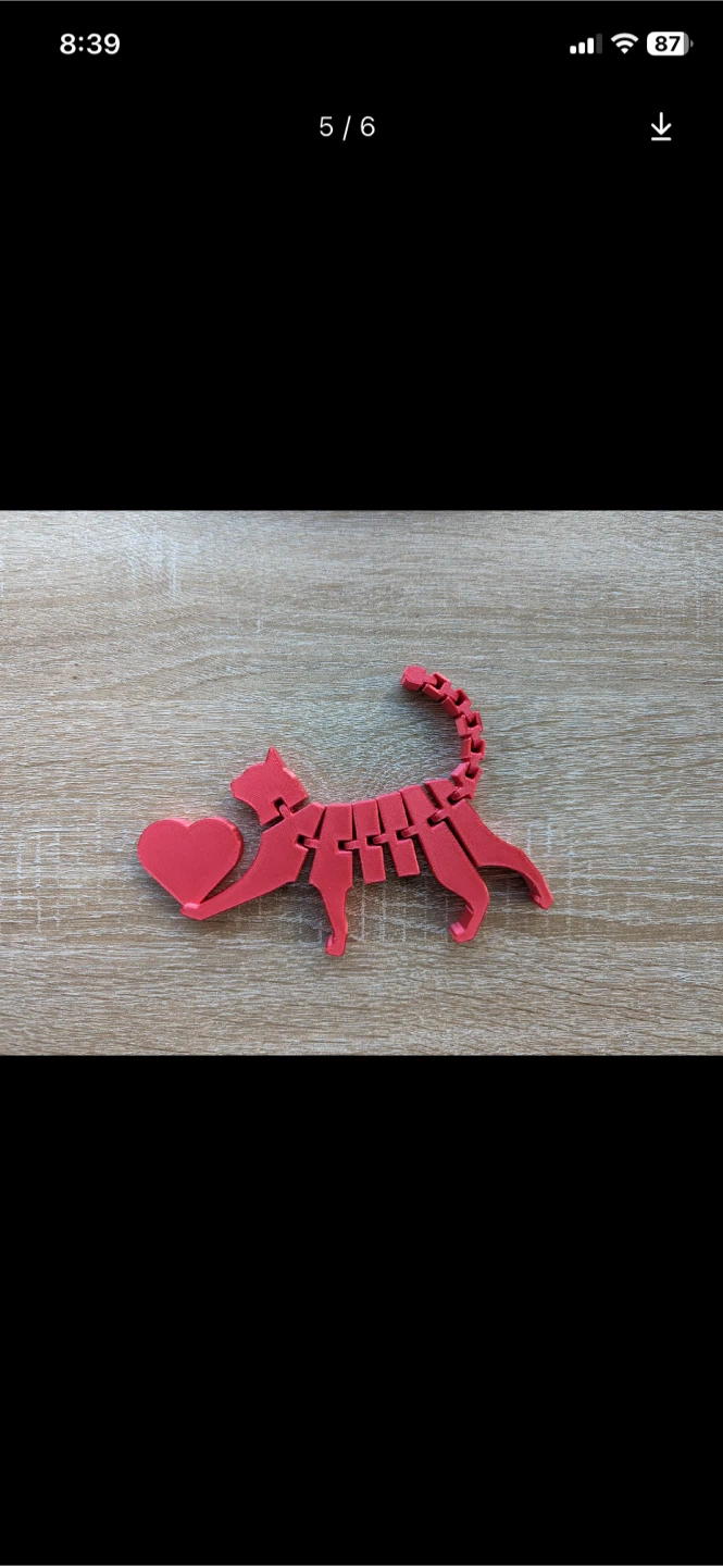 Articulated Cat with Heart - photo 3