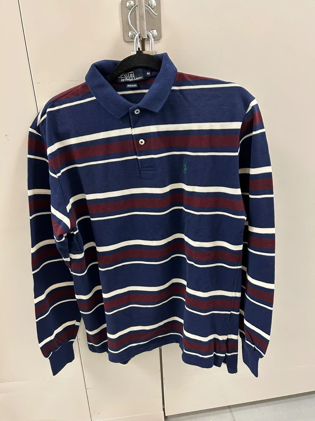 Polo by Ralph Lauren Long Sleeve Striped Polo Shirt - Size M