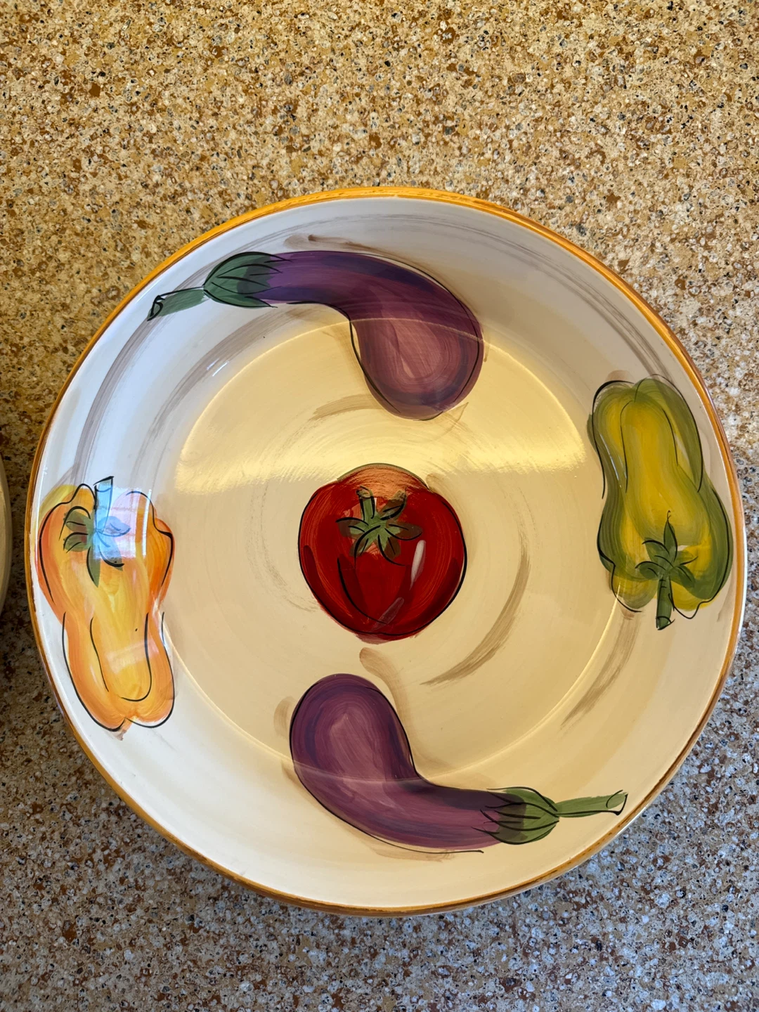 Hand-Painted Ceramic Serving Platter - Fruit & Vegetable Designs - photo 2