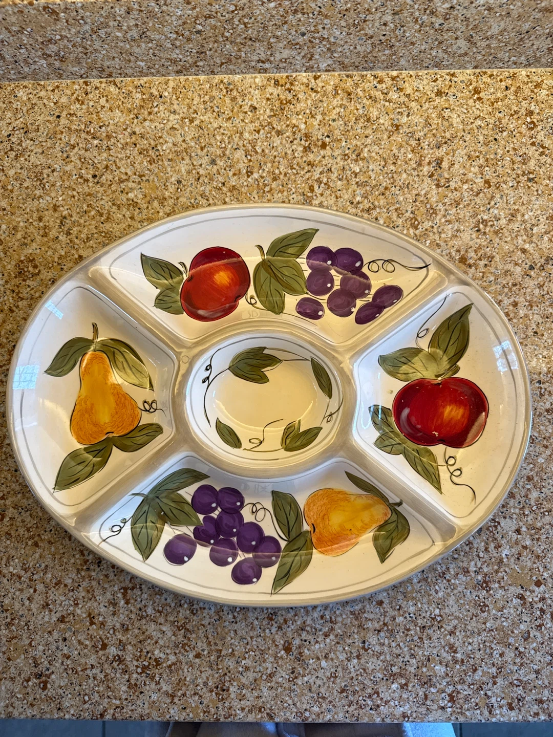 Hand-Painted Ceramic Serving Platter - Fruit & Vegetable Designs - photo 4