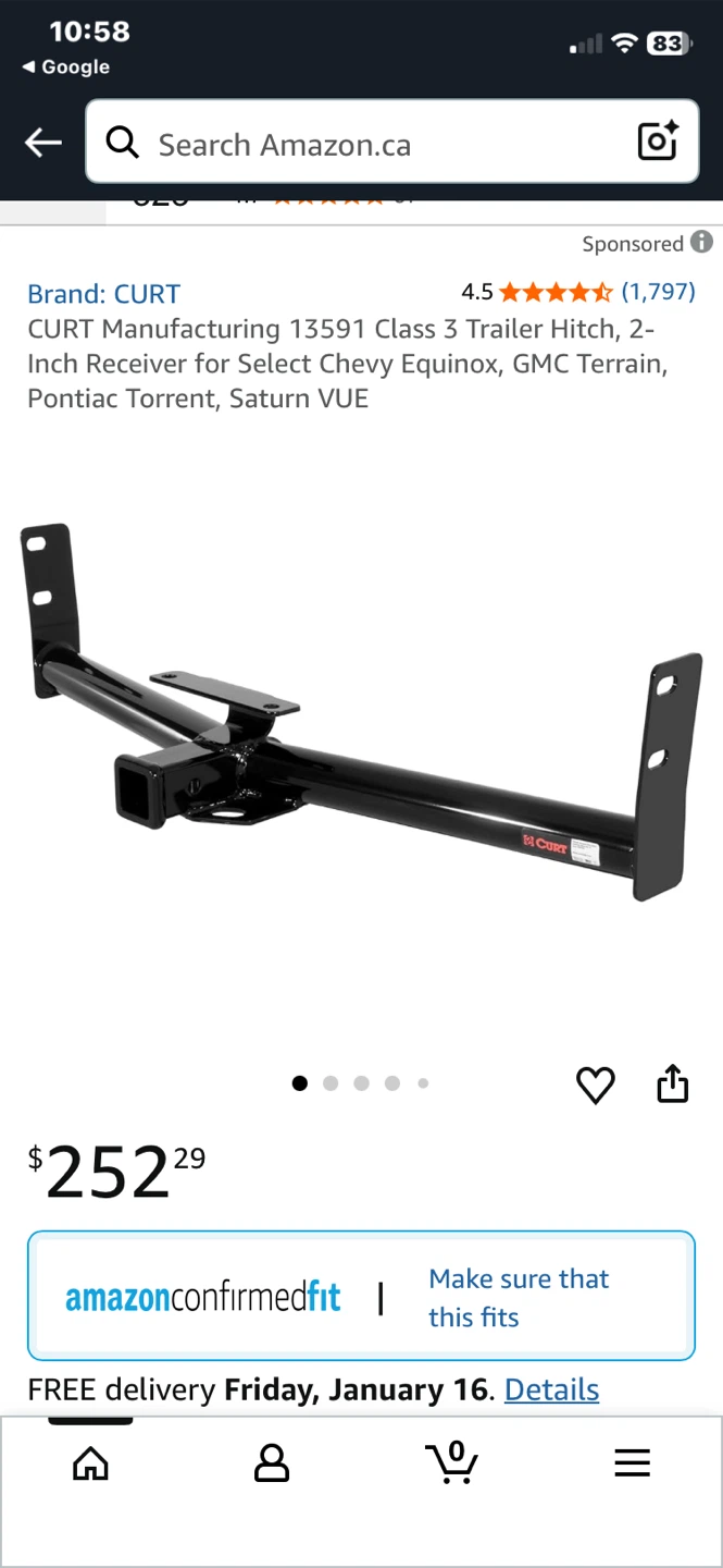 CURT Class 3 Trailer Hitch Receiver