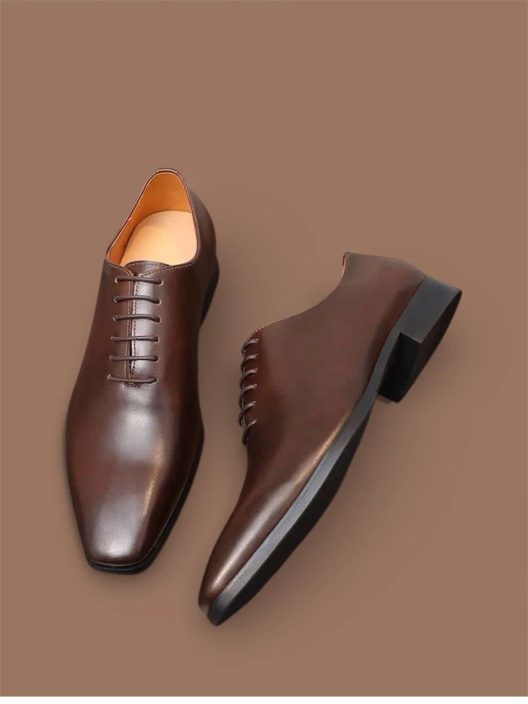 Men's Brown Leather Oxford Dress Shoes