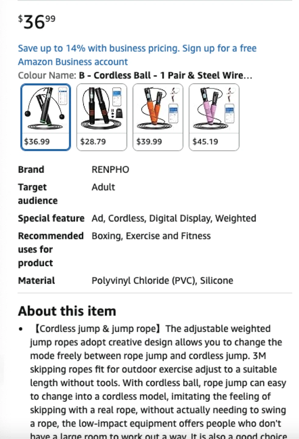 RENPHO Smart Jump Rope with Digital Display - photo 3