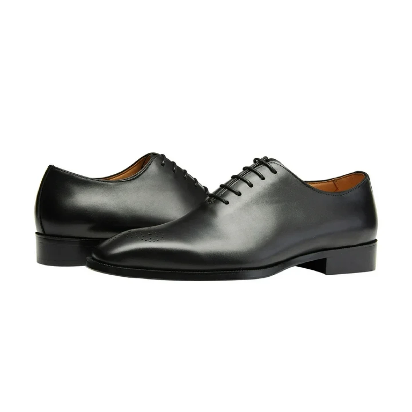 Men's Black Leather Oxford Dress Shoes