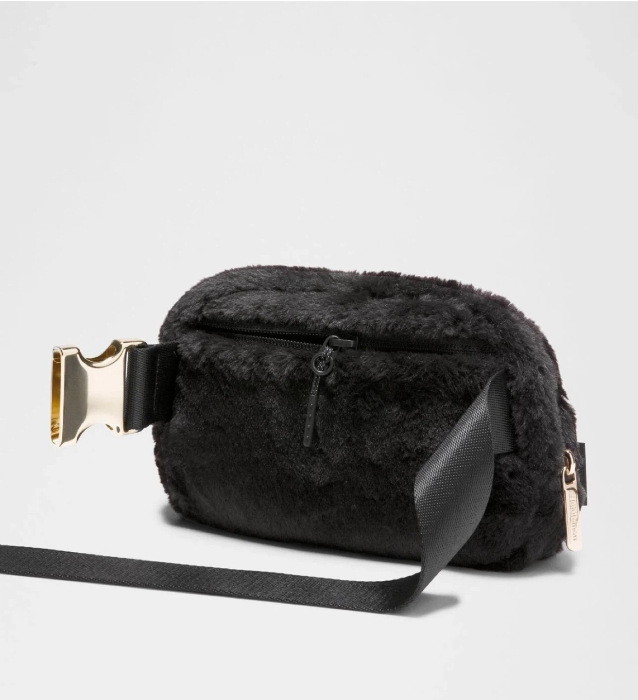 NEW Lululemon Everywhere Belt Bag Plush Fleece 1L - Black / Gold - photo 5