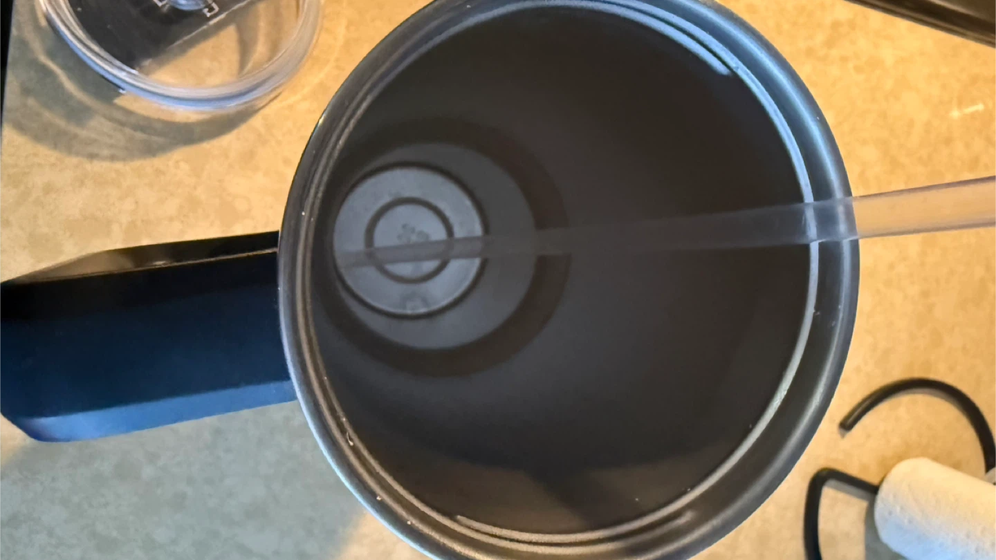 Black Insulated Tumbler with Lid and Straw - photo 3