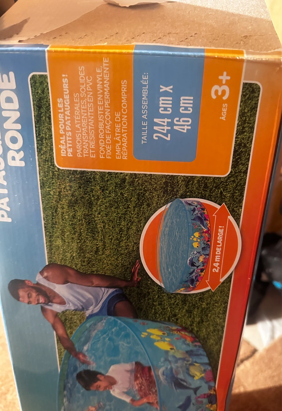 Round Kiddie Pool - 244 cm x 46 cm