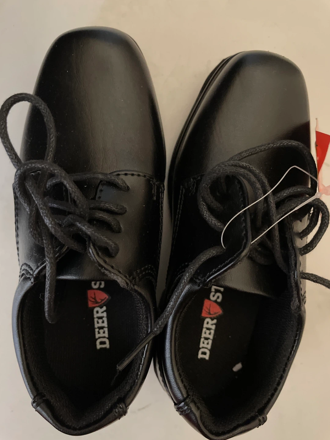 Deer Stags Kids Black Dress Shoes