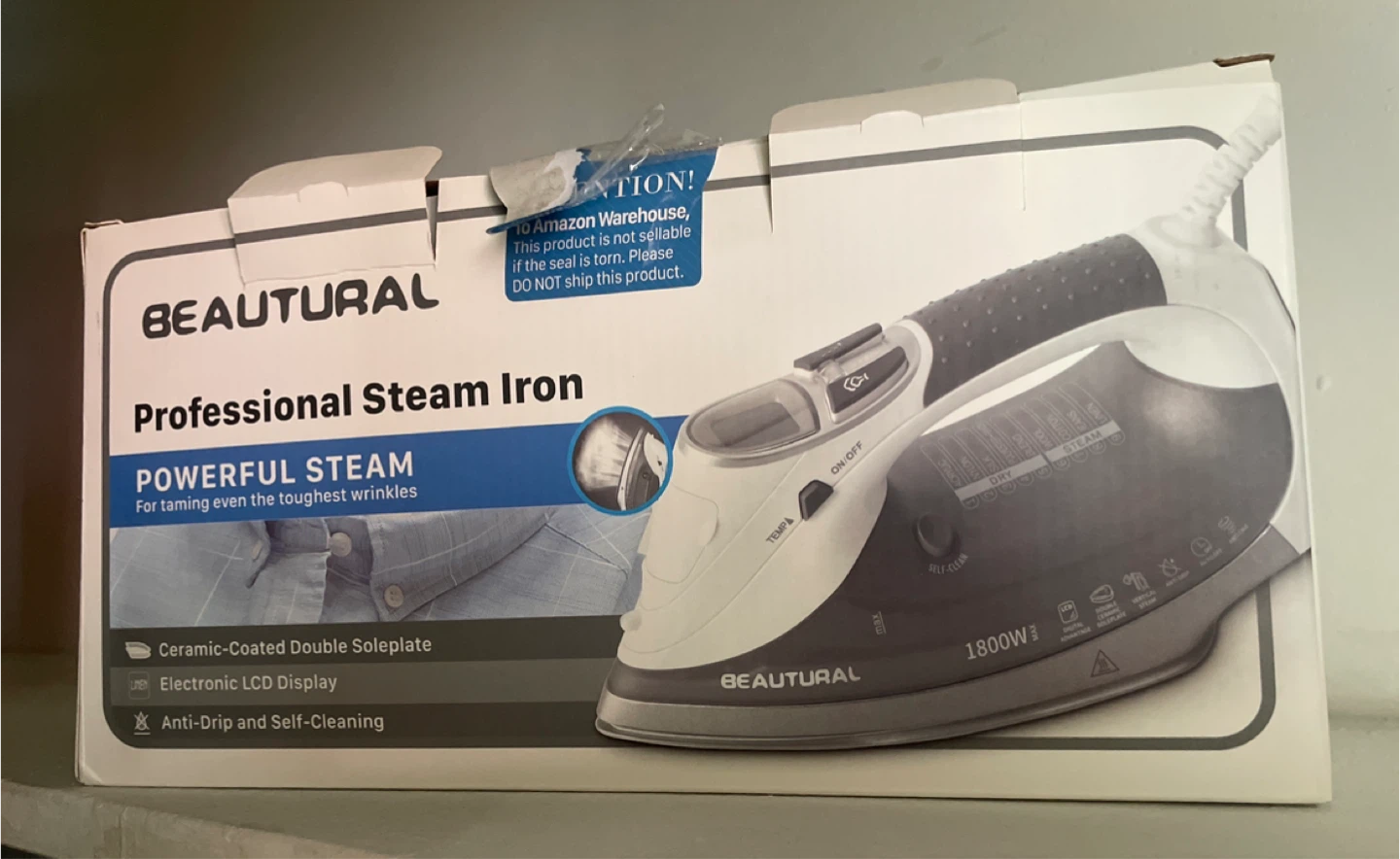 Beautural 1800W Steam Iron with Original Box - photo 3