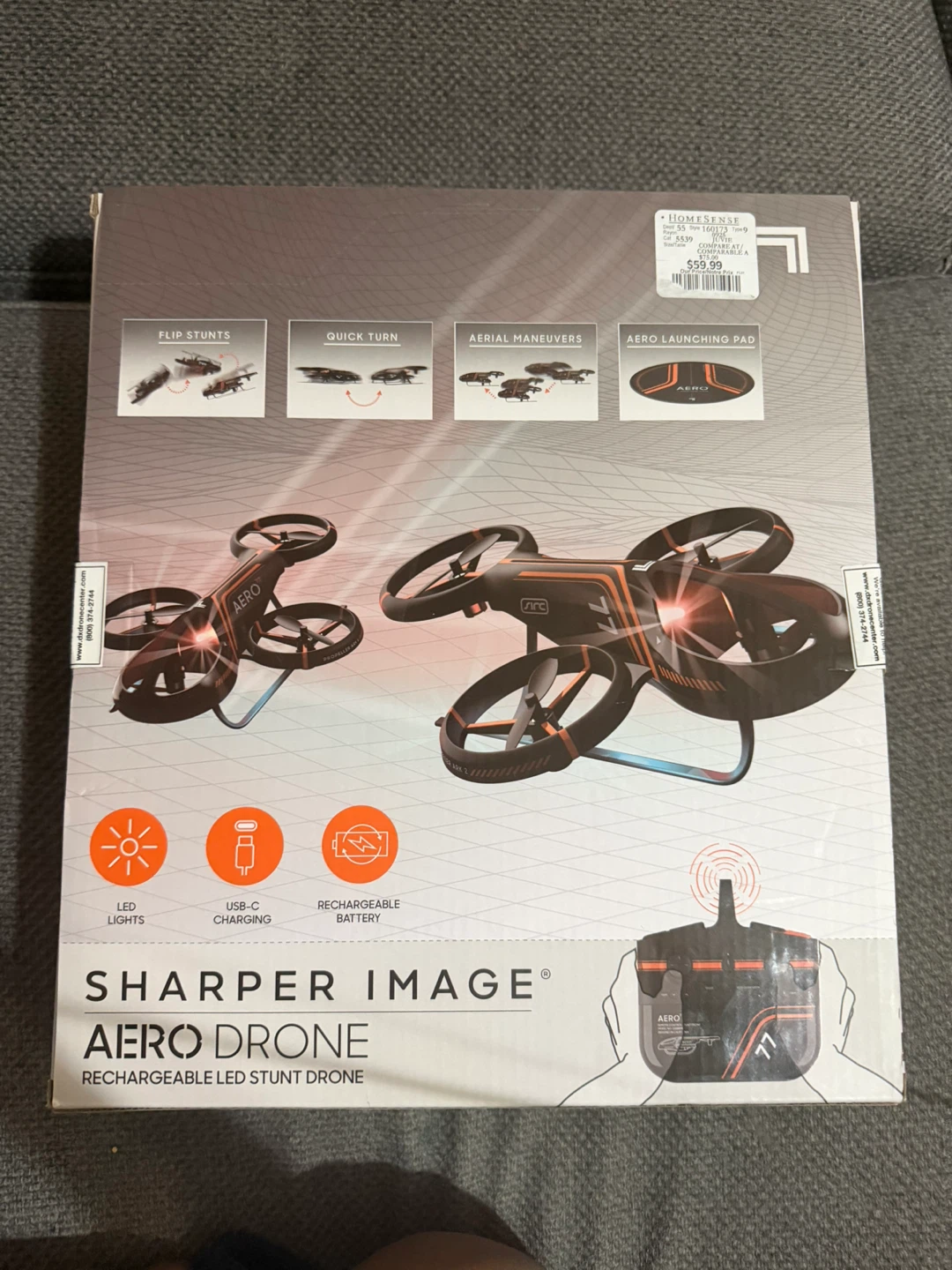 Sharper Image Aero Drone Rechargeable LED Stunt Drone - photo 2