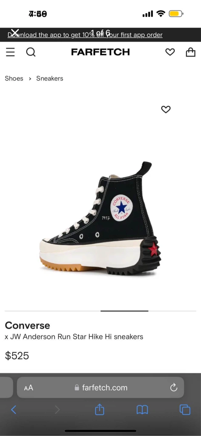 Converse x JW Anderson Run Star Hike Hi Sneakers Black