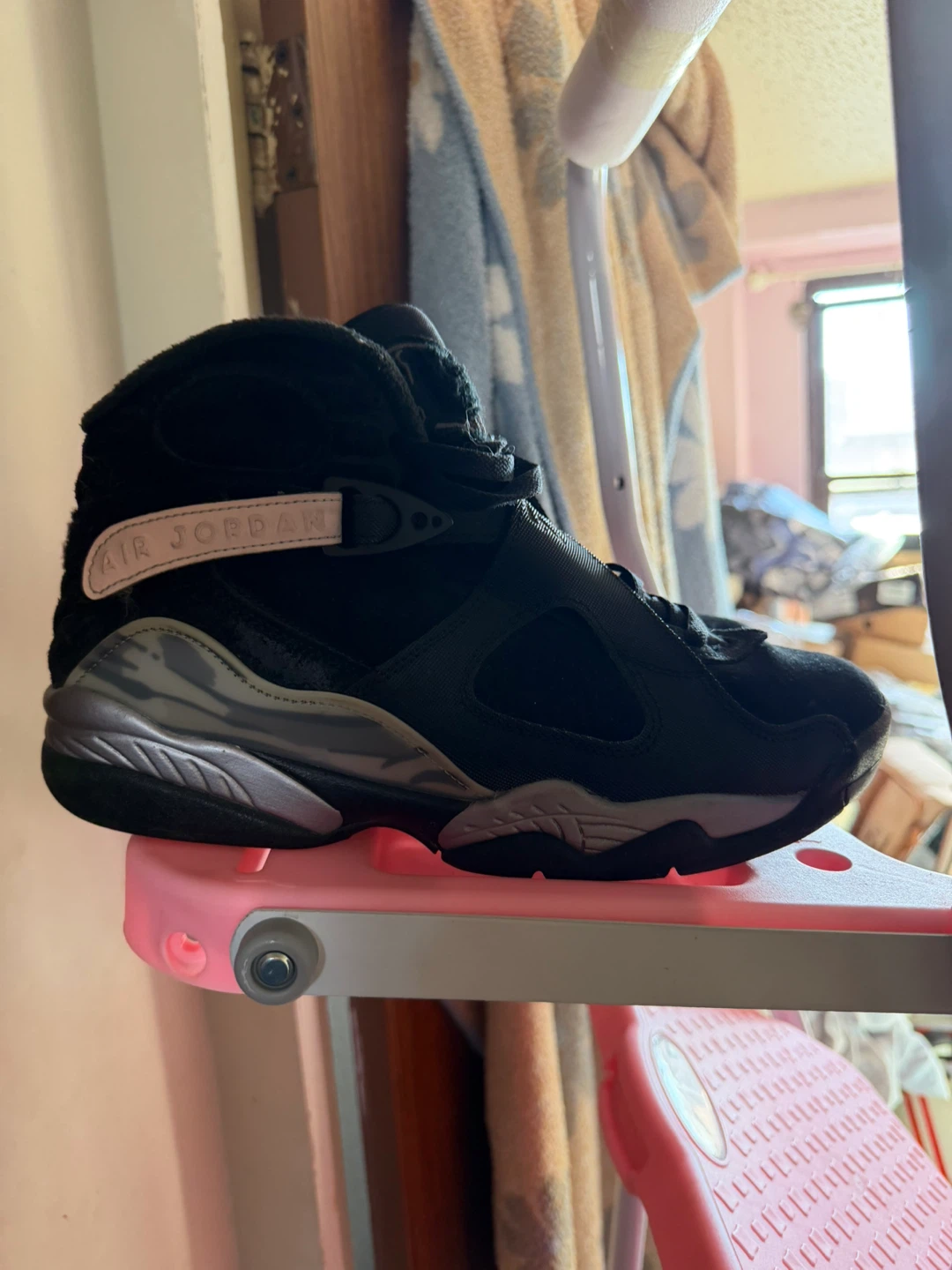 Air Jordan 8 Retro Men's Black Basketball Shoes