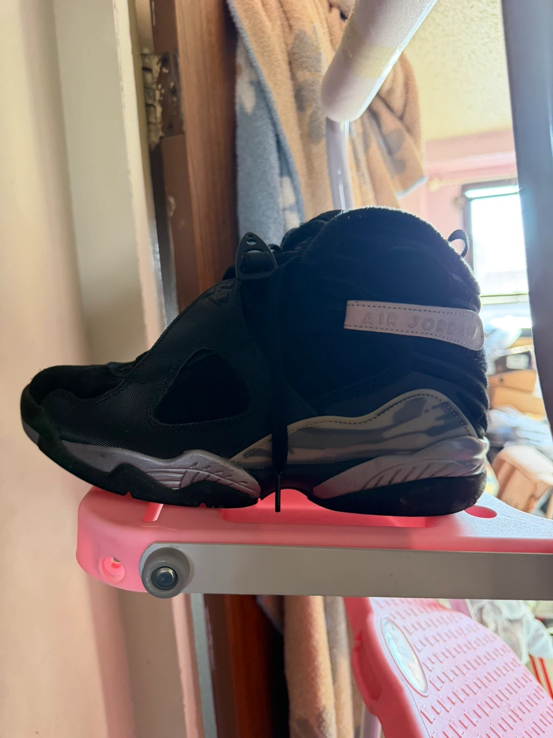 Air Jordan 8 Retro Men's Black Basketball Shoes - photo 3