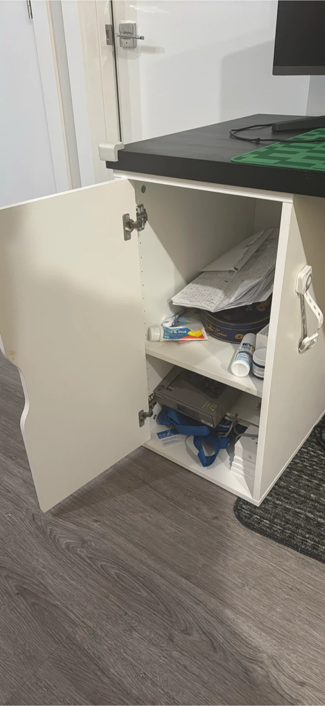 IKEA LAGKAPTEN / ALEX Desk with Drawer Unit - Black-Brown/White - photo 2