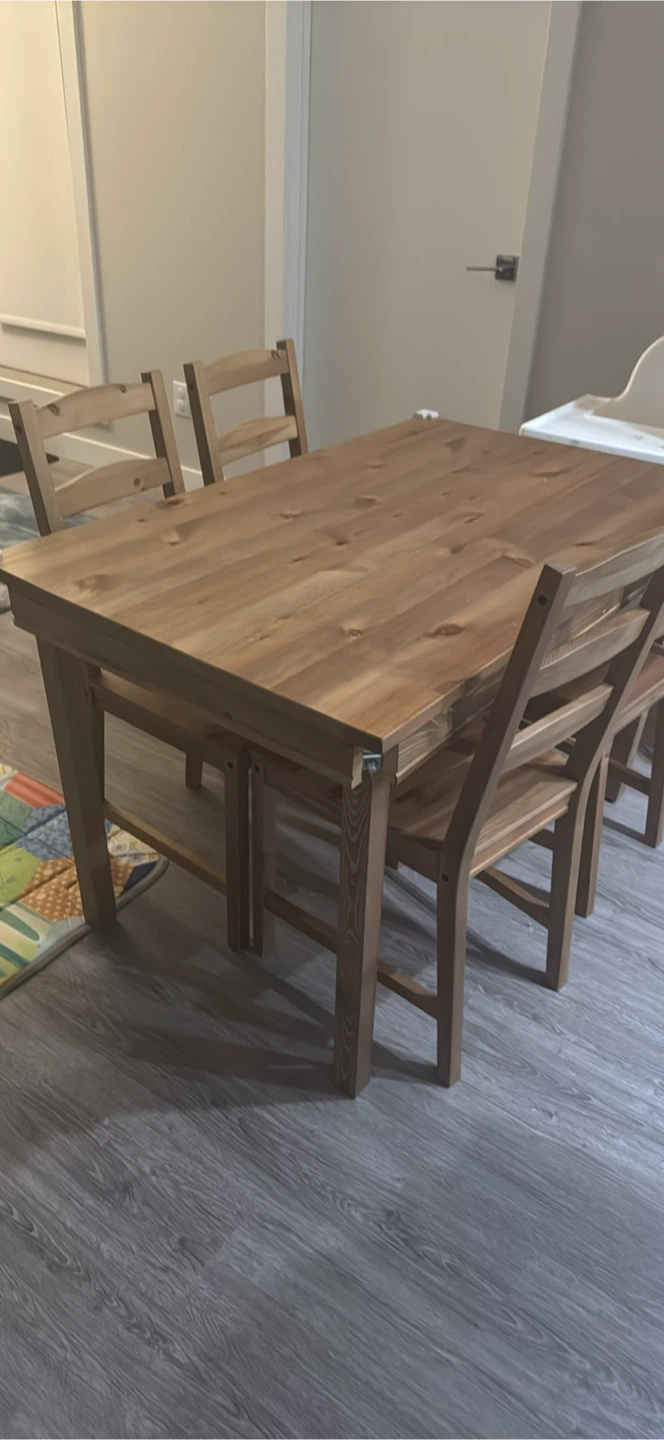 Wooden Dining Table Set with 4 Chairs - photo 3