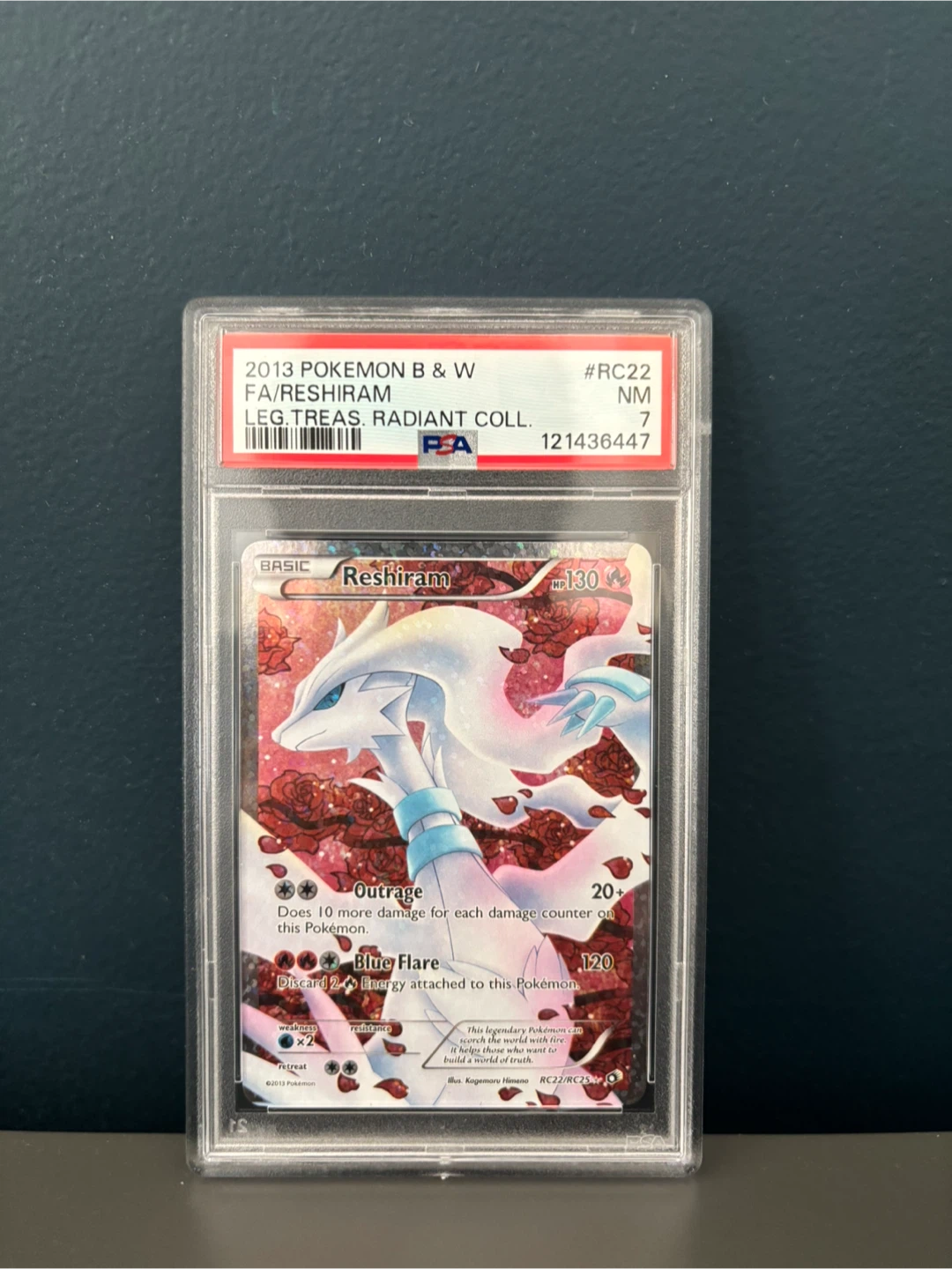 2013 Pokemon Reshiram FA Card PSA NM 7