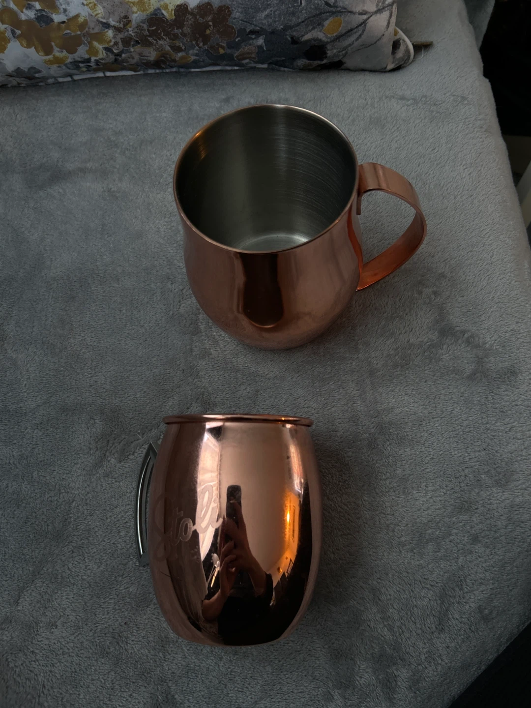 Fine Touch Copper Mugs - Set of 2