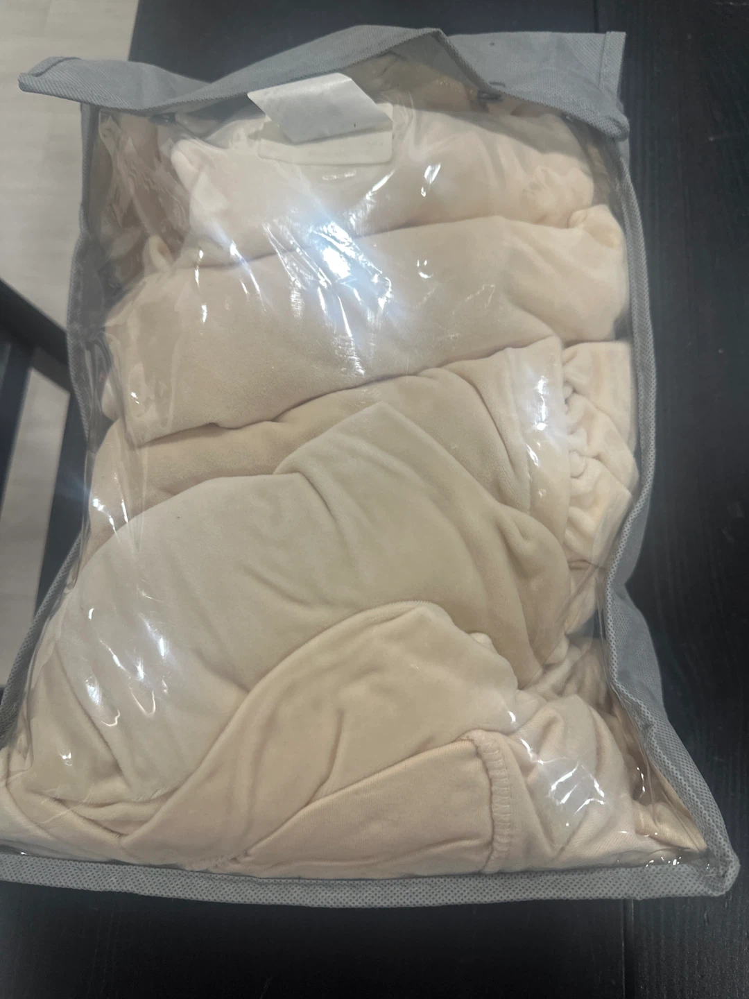 NEW Set of 6 beige velvet Dining Chair Covers - photo 3