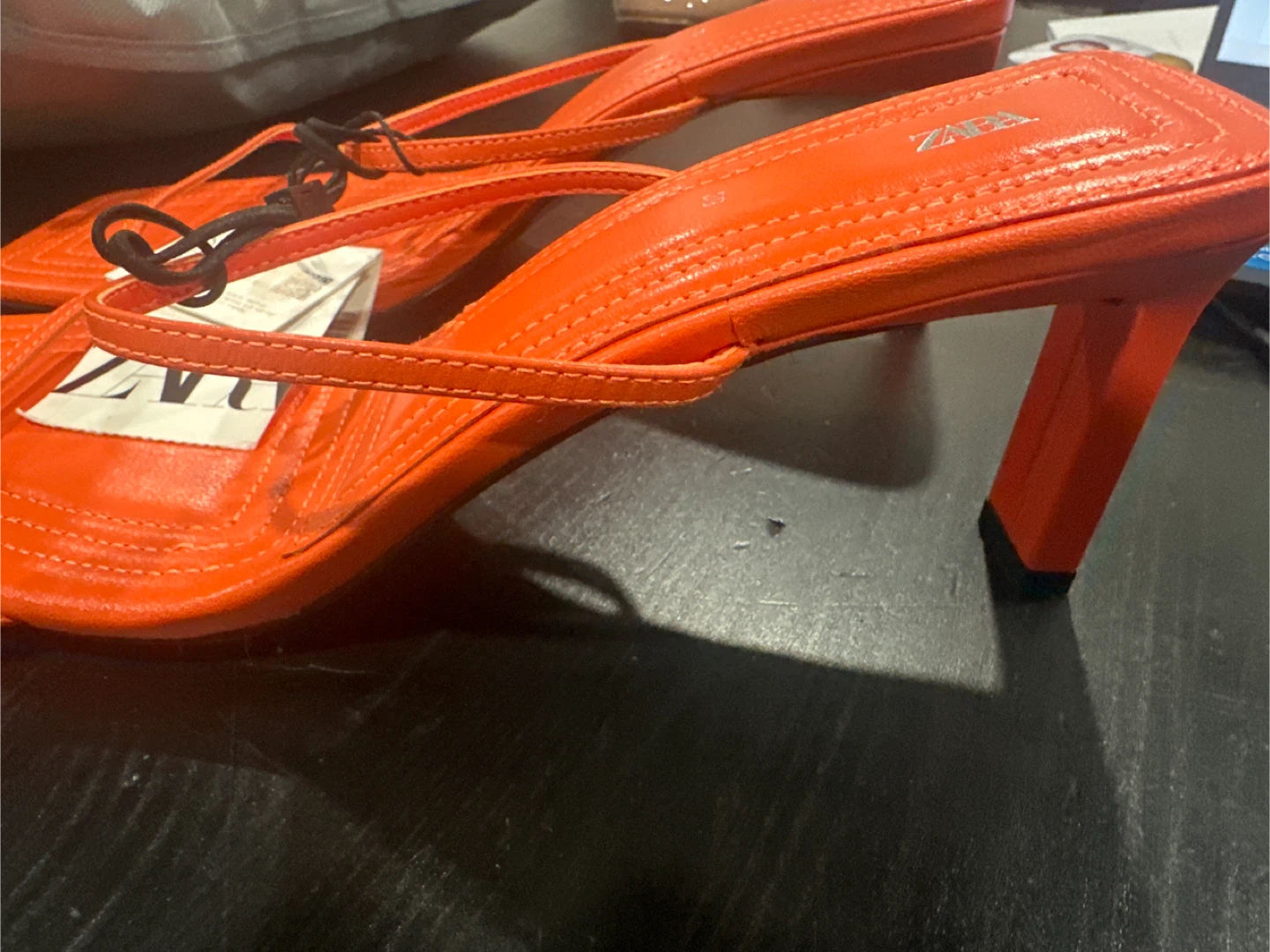 ZARA Orange Heeled Sandals Size 39 - photo 2
