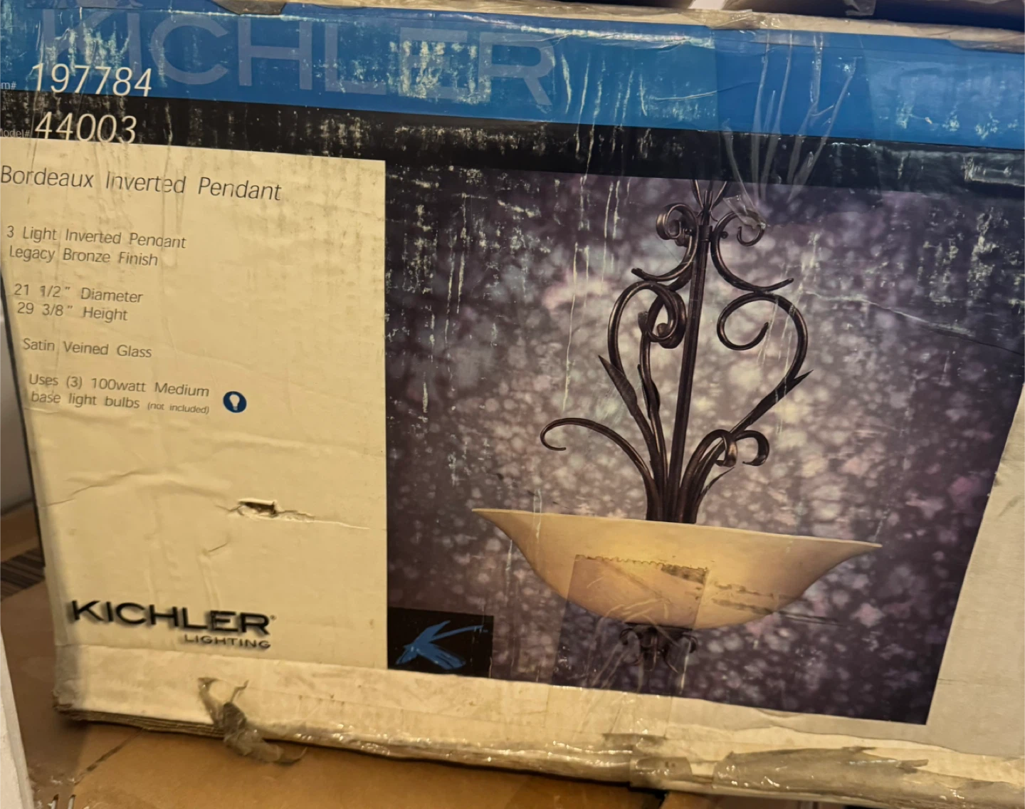 Kichler Bordeaux Inverted Pendant Light - photo 2