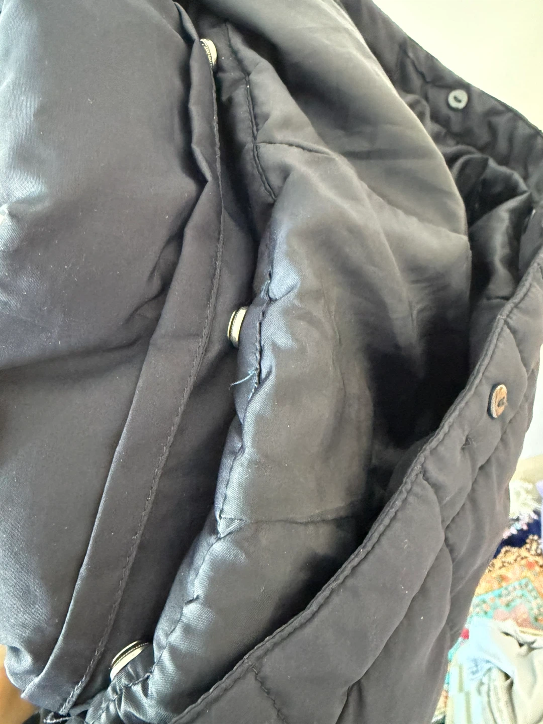 Navy Puffer Vest with Hood - photo 3