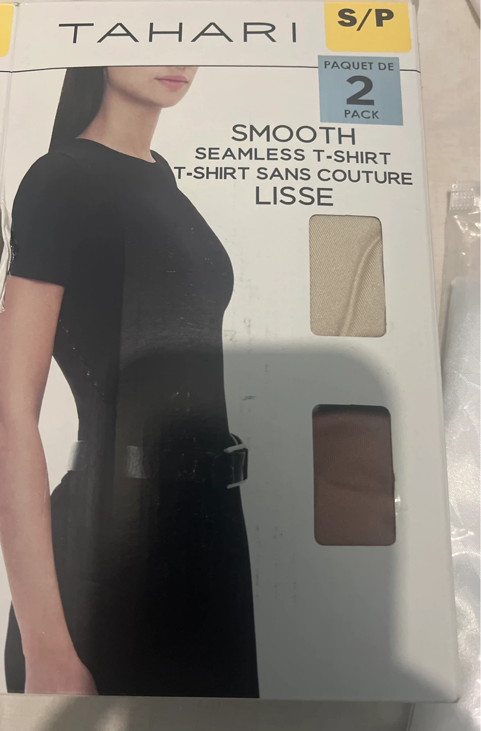 Tahari Women's Smooth Seamless T-Shirt 2 Pack - Size S/P