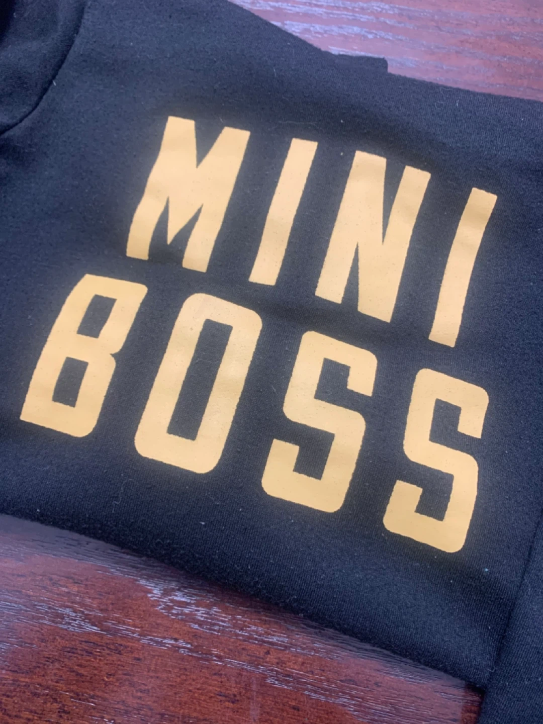 PatPat Kids Black "Mini Boss" Hoodie Dress - Size 3-4Y - photo 2