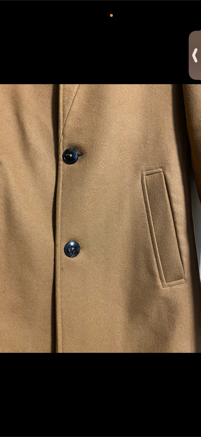 Zara Men's Camel Wool Blend Coat - Small - photo 5