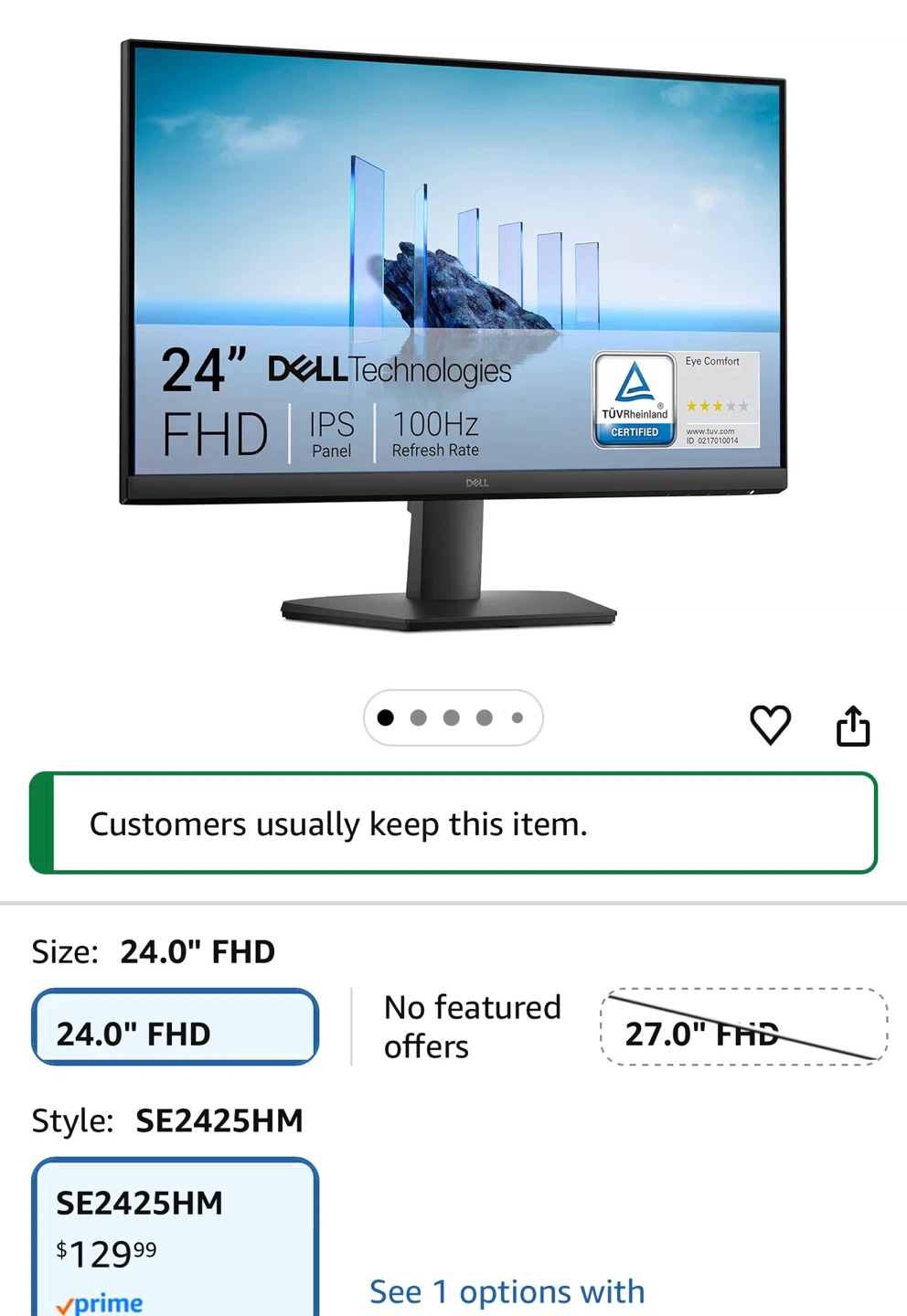 Full HD 24-inch Dell Monitor - photo 2