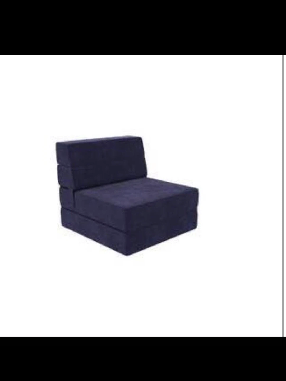 Dark Blue Foldable Foam Mattress/Chair - photo 2