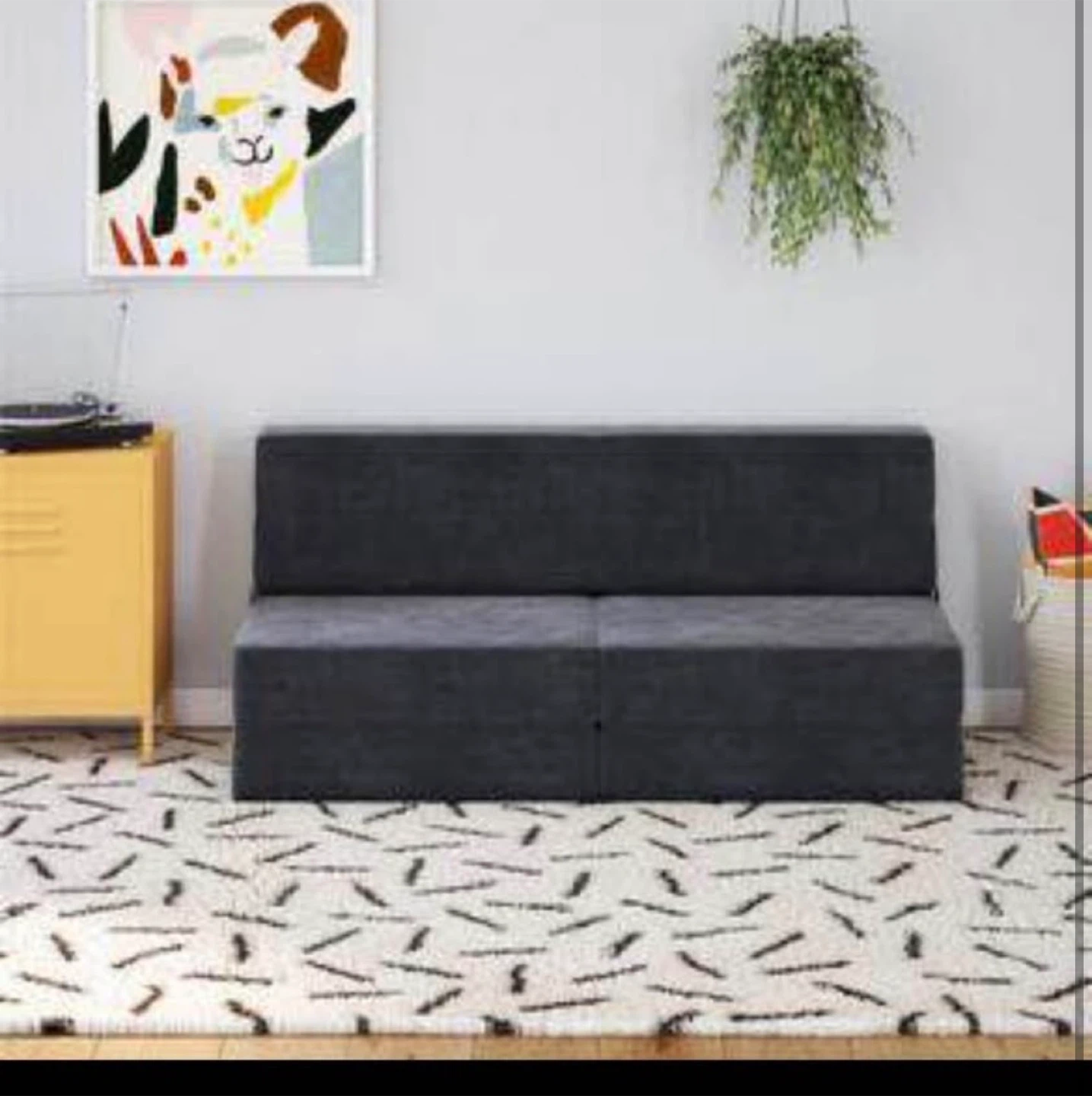 Grey Foldable Sofa Bed Chair