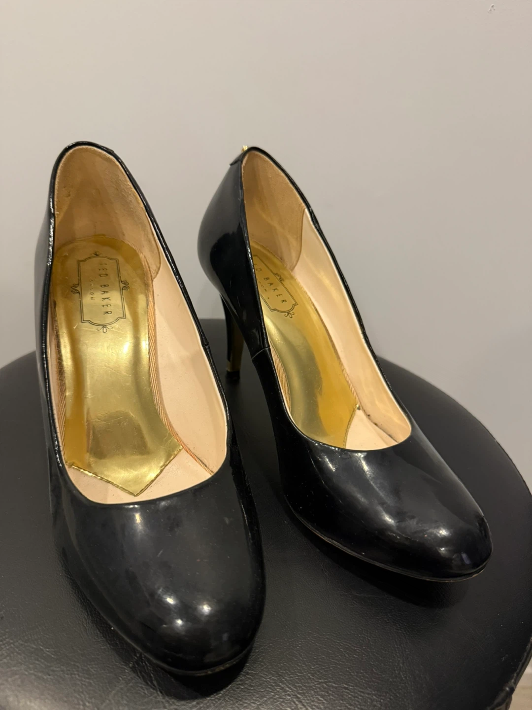 Ted Baker Black Patent Leather Pumps Size 39