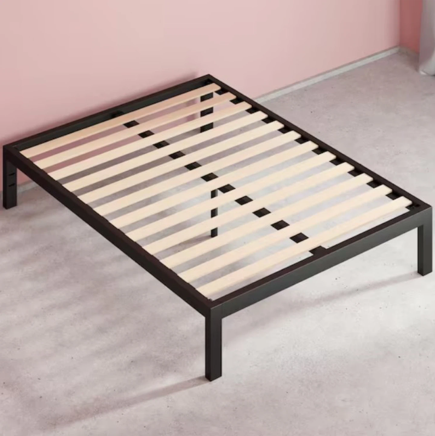 Zinus Lorrick Black Metal Full Platform Bed Frame