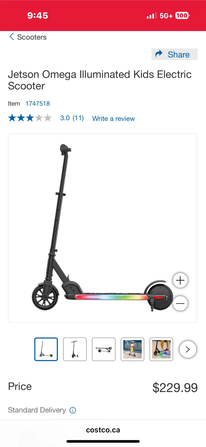 Jetson Omega Illuminated Kids Electric Scooter