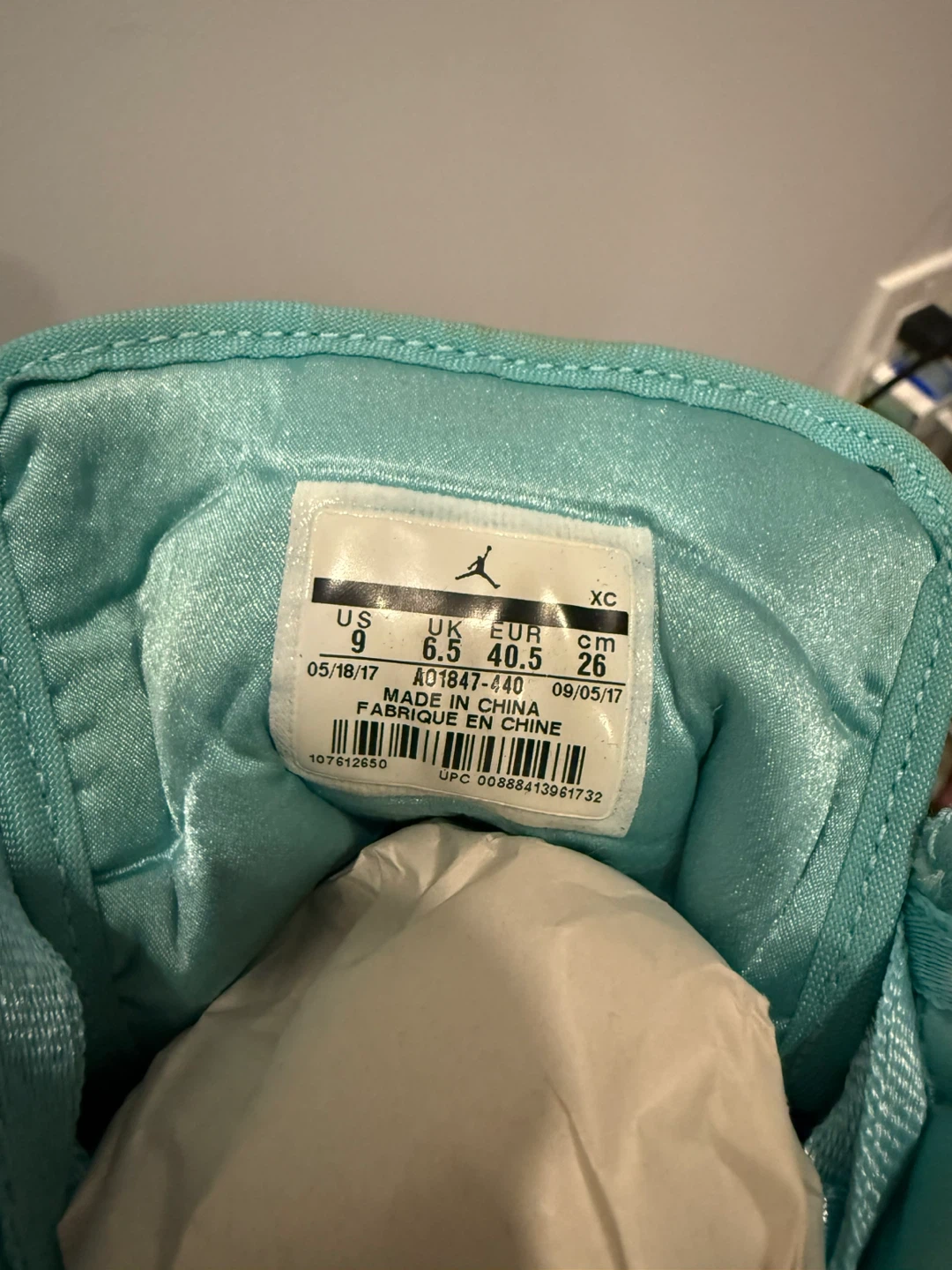 Air Jordan 1 Mid Teal Satin & Suede Sneakers