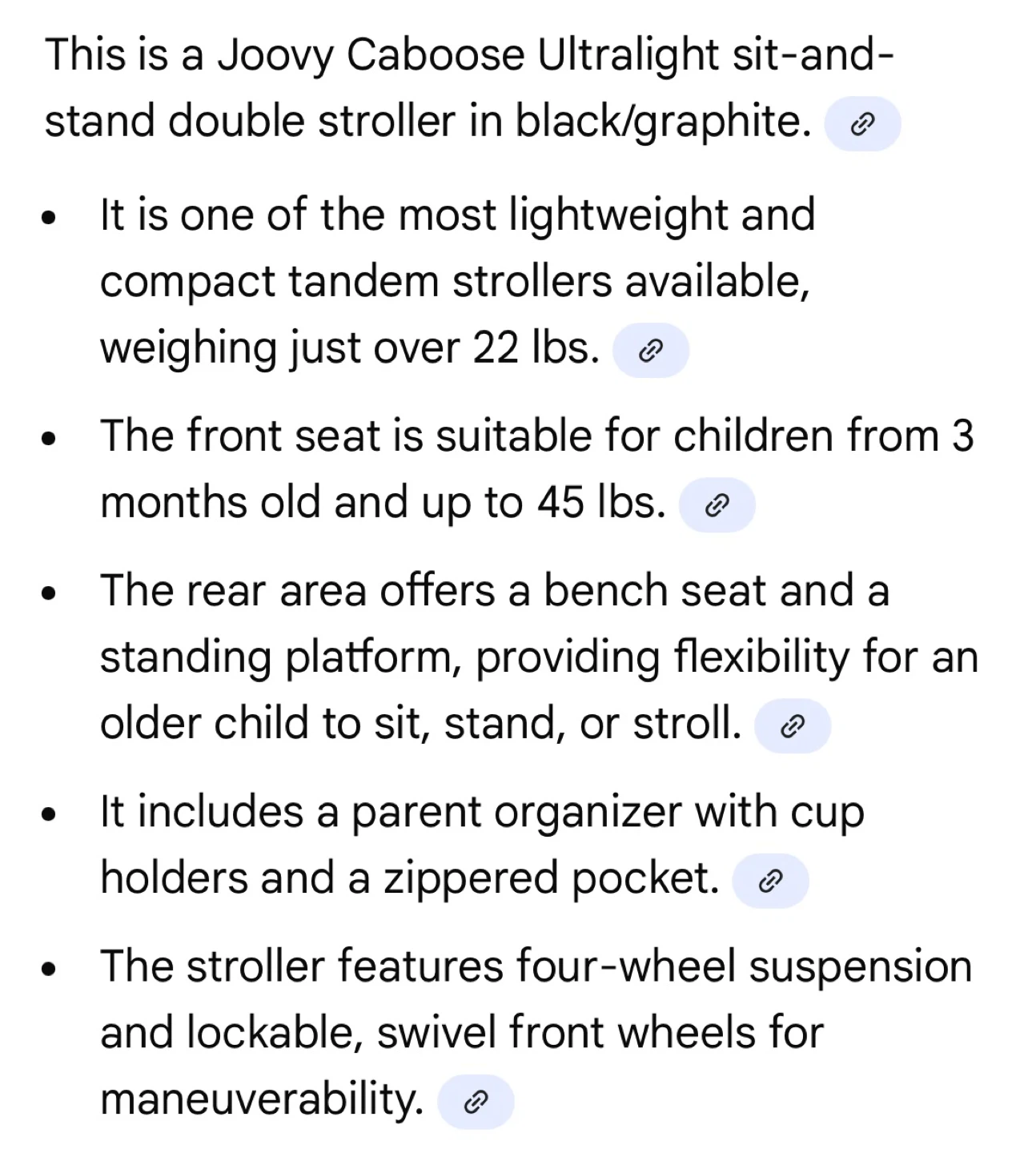 Double stroller joovy caboose - photo 3
