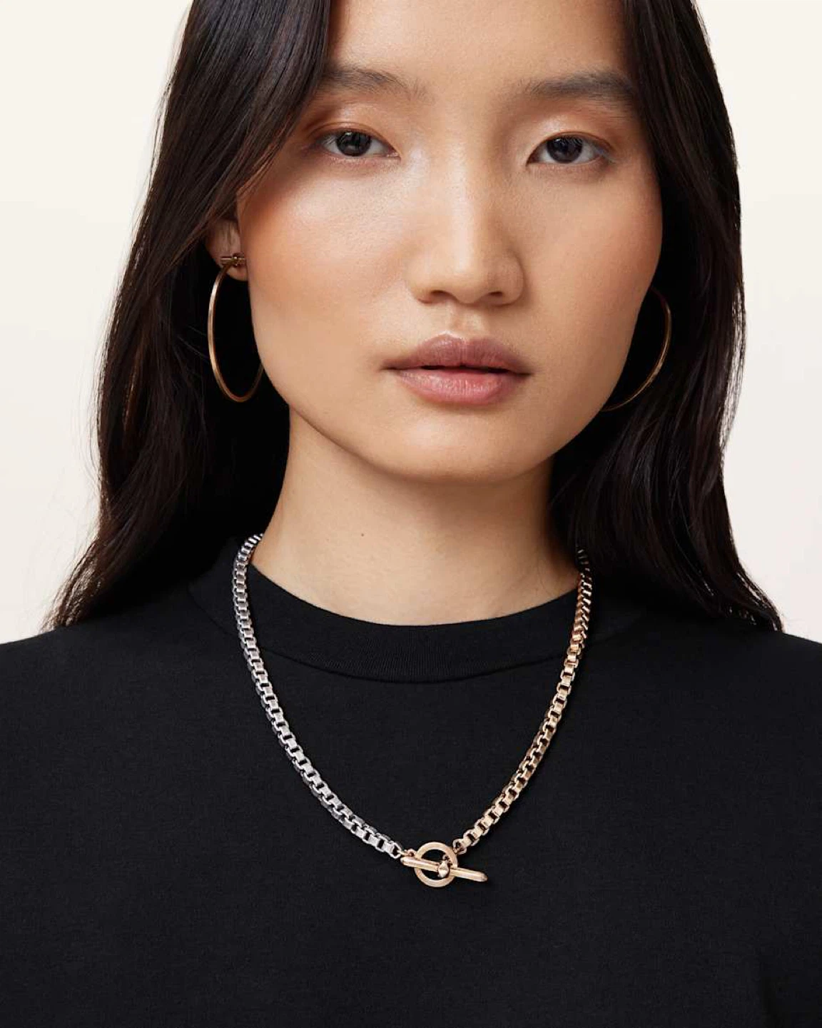 ALLSAINTS Two-Tone Toggle Necklace 🏆